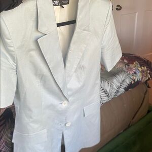 Zara Sky Blue Women's Blazer